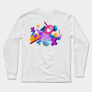 realistic 3D shapes Long Sleeve T-Shirt